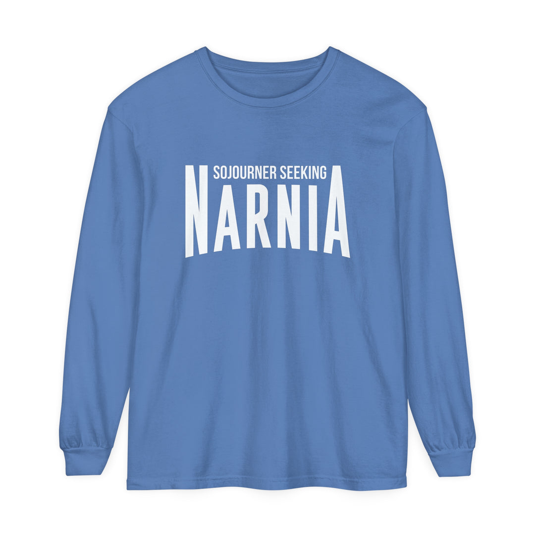 Sojourner Seeking Narnia Long Sleeve Shirt Long-sleeve Flo Blue S 