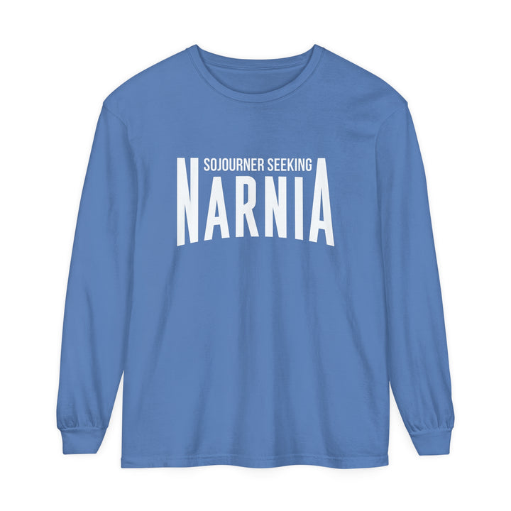 Sojourner Seeking Narnia Long Sleeve Shirt Long-sleeve Flo Blue S 