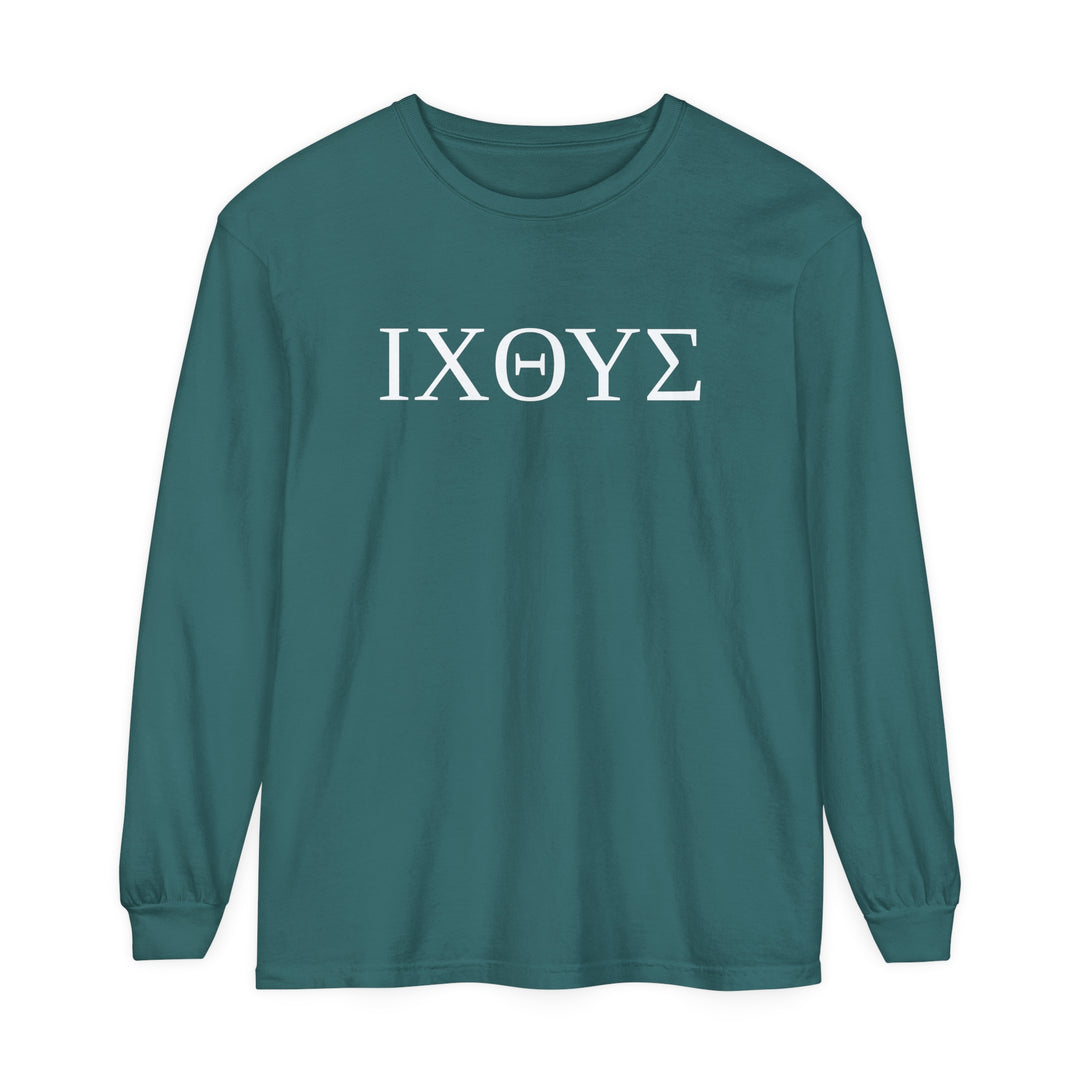 ΙΧΘΥΣ Long Sleeve Shirt Long-sleeve Blue Spruce S 