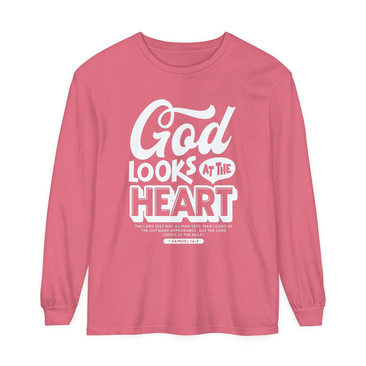 God Looks At The Heart Long Sleeve Shirt Long-sleeve Watermelon S 