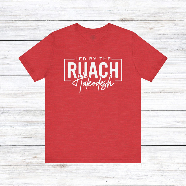 Led By Ruach Hakodesh Unisex T-Shirt T-Shirt Heather Red S 