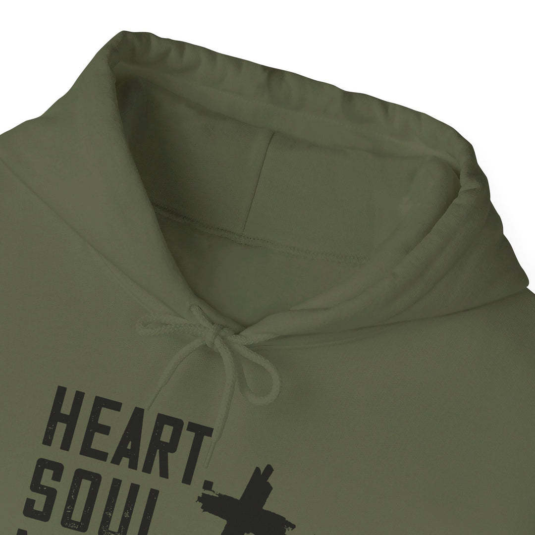 Heart Soul Mind Strength Cross Hoodie Hoodie   