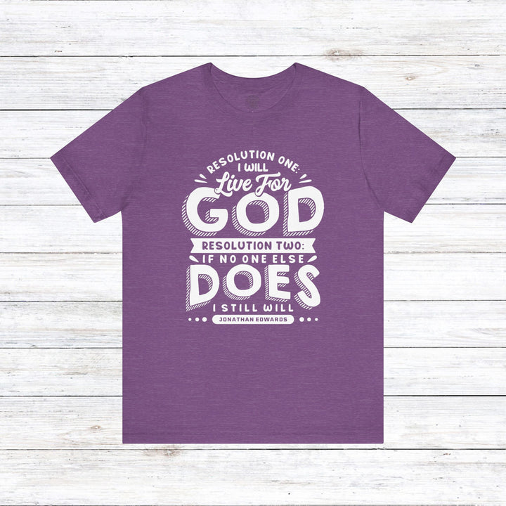 Live For God Unisex T-Shirt T-Shirt Heather Team Purple S 