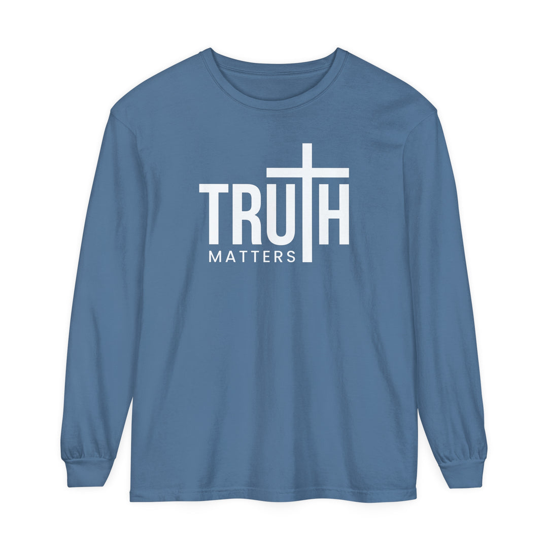 Truth Matters Long Sleeve Shirt Long-sleeve Blue Jean S 