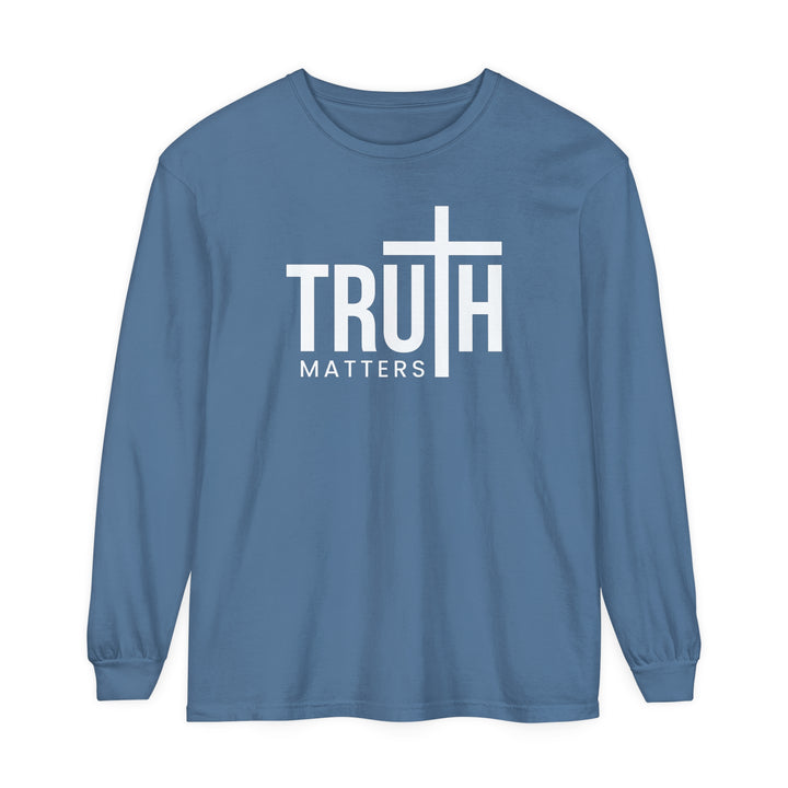 Truth Matters Long Sleeve Shirt Long-sleeve Blue Jean S 