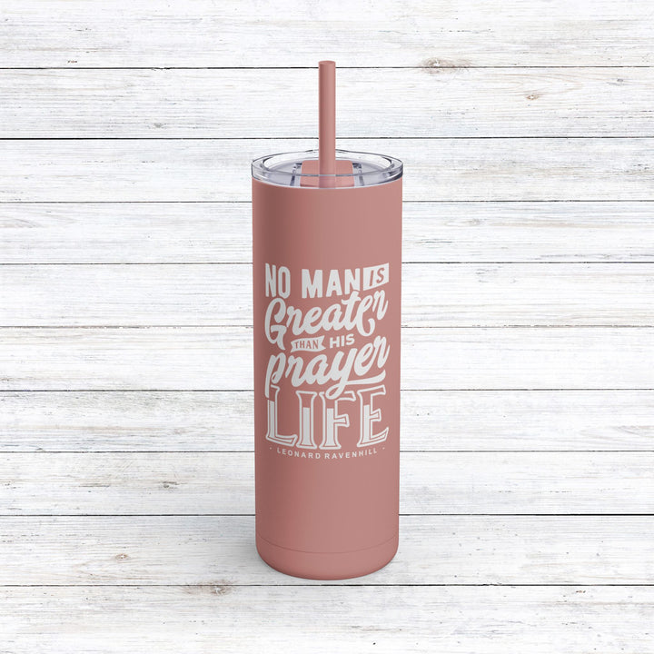 Christian Tumbler Prayer Life Mug Dusty Rose 20oz Matte