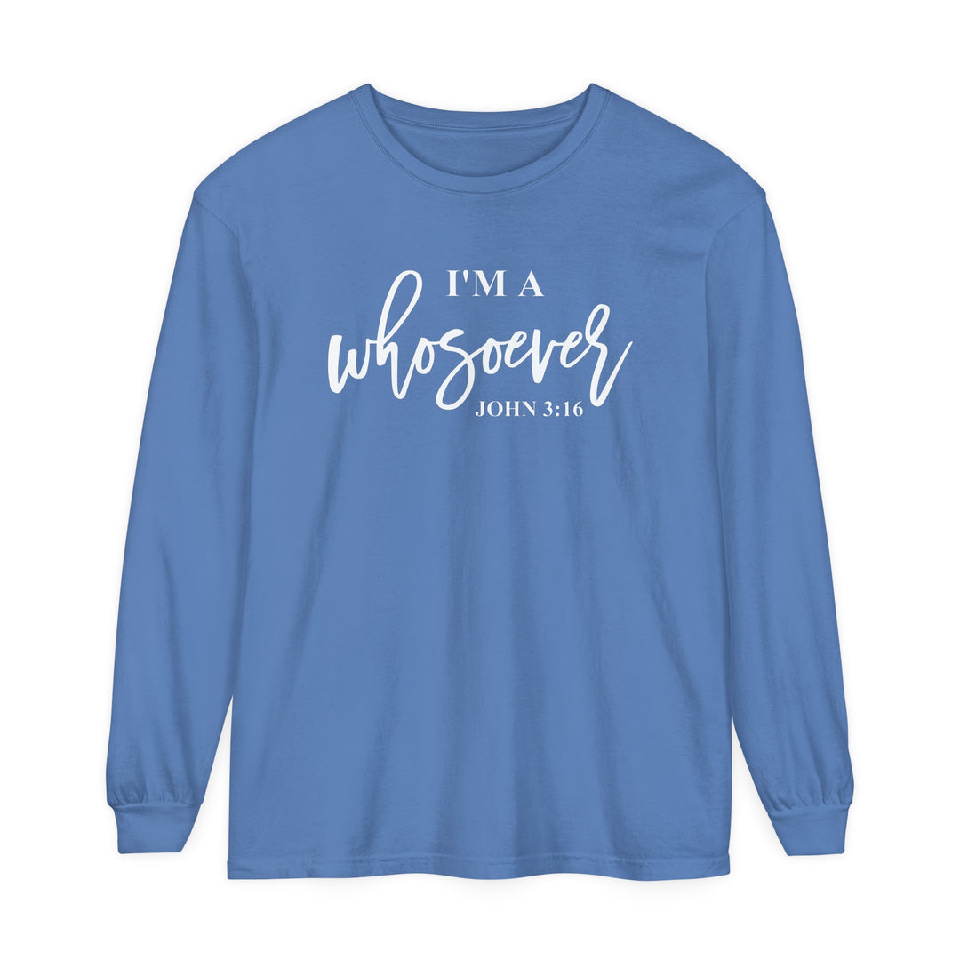 I'm A Whosoever Long Sleeve Shirt Long-sleeve Flo Blue S 