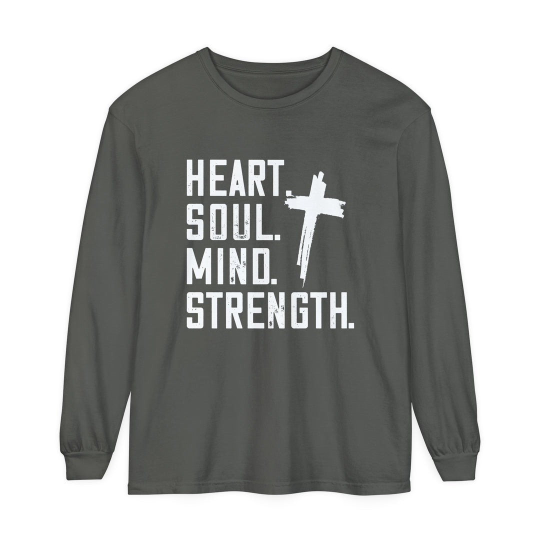 Heart Soul Mind Strength Long Sleeve Shirt Long-sleeve Pepper S 