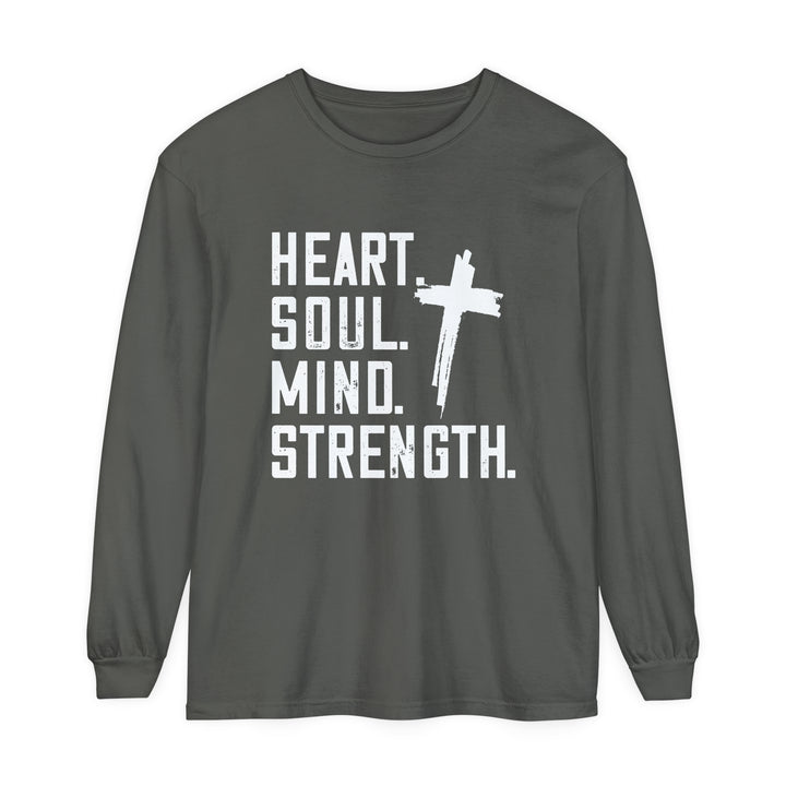 Heart Soul Mind Strength Long Sleeve Shirt Long-sleeve Pepper S 