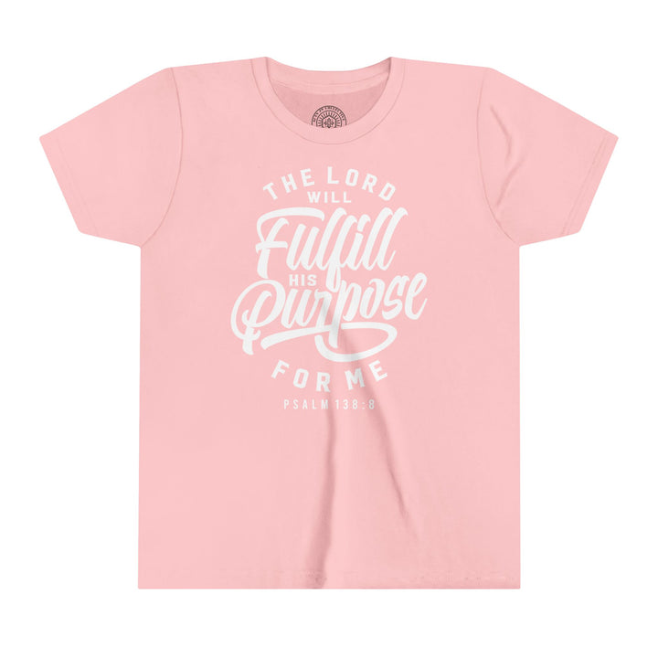 His Purpose Youth T-shirt Kids clothes Pink S 