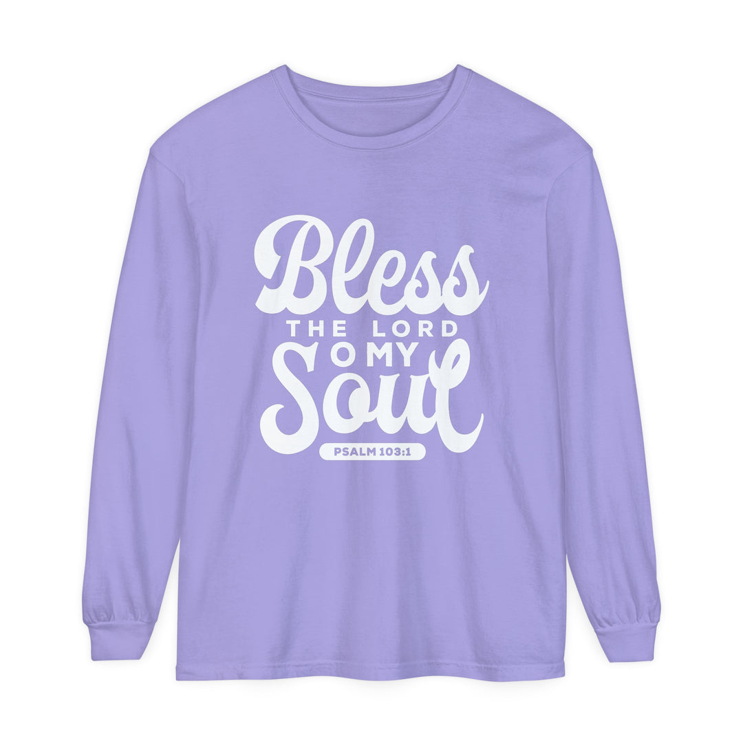 Bless The Lord Long Sleeve Shirt Long-sleeve Violet S 