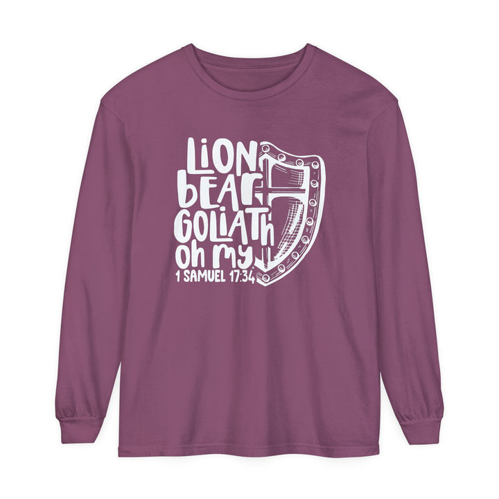 Lion Bear Goliath Oh My Long Sleeve Shirt Long-sleeve Berry S 