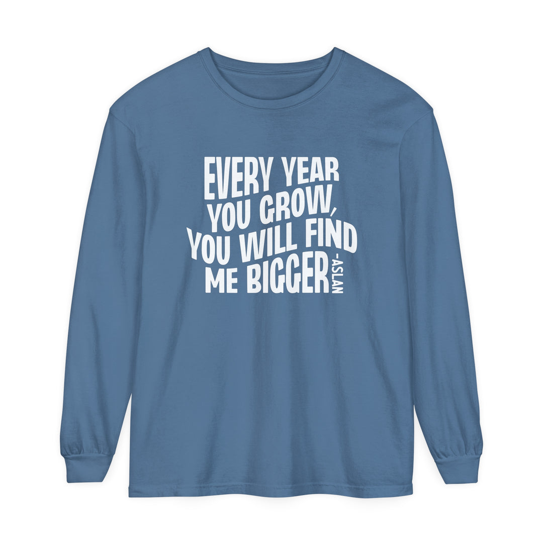 Every Year You Grow Long Sleeve Shirt Long-sleeve Blue Jean S 