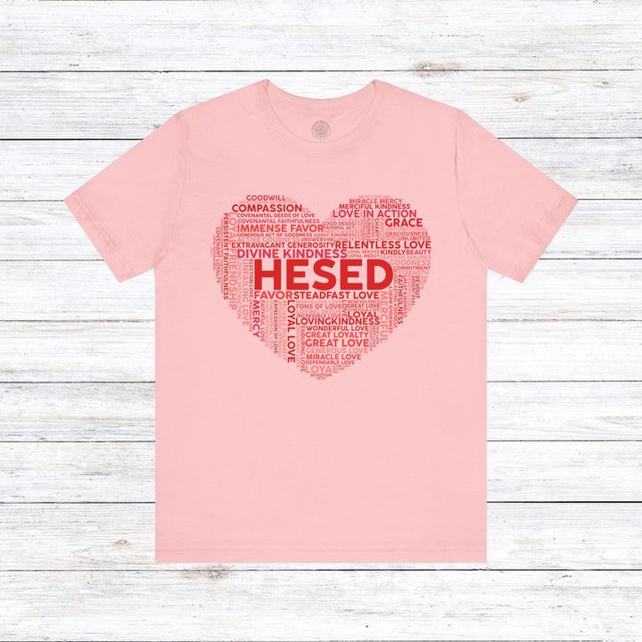 Hesed Heart Cloud Unisex T-Shirt T-Shirt Pink S 