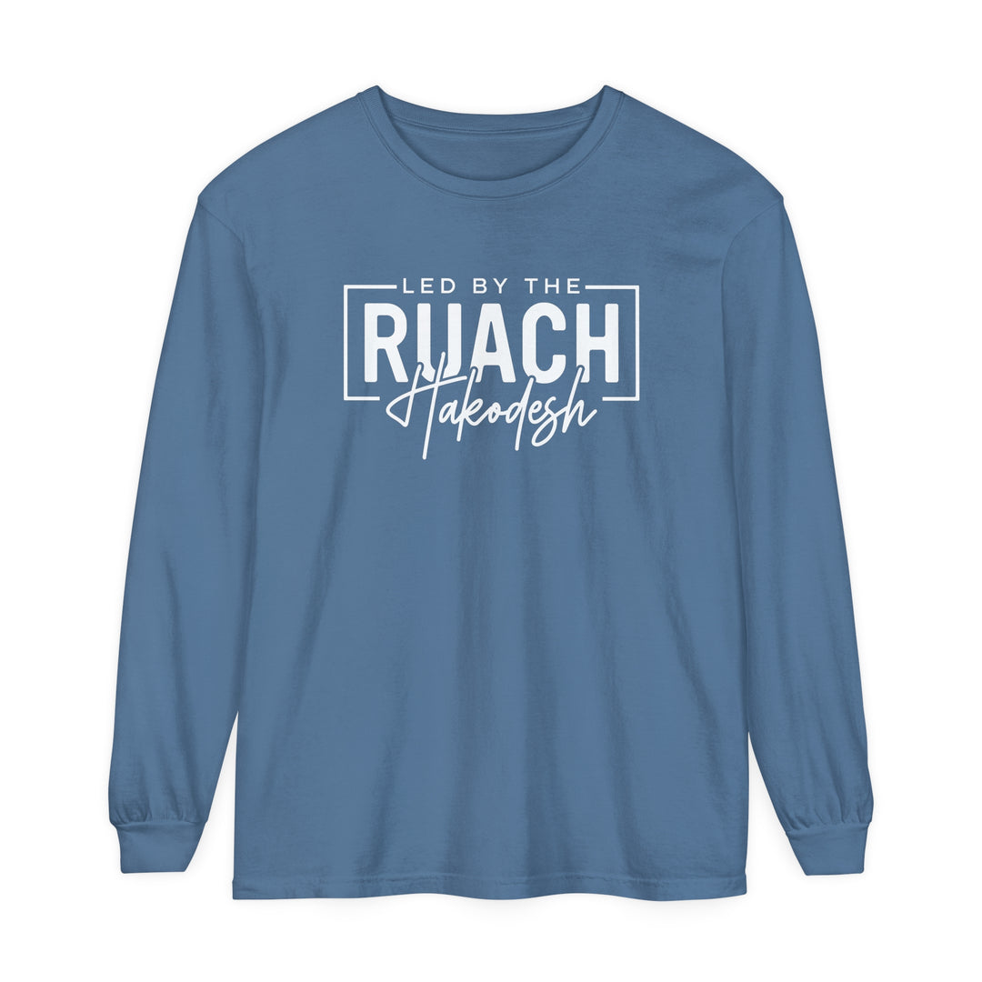 Led By Ruach Hakodesh Long Sleeve Shirt Long-sleeve Blue Jean S 