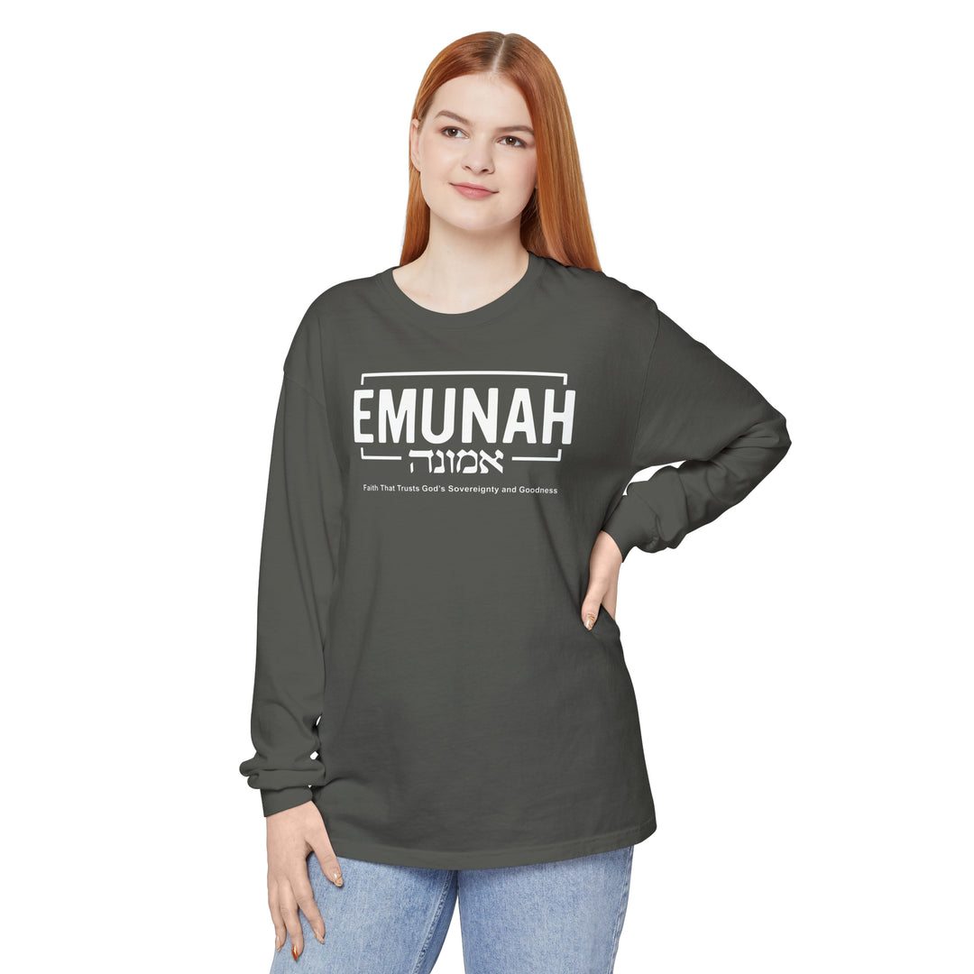 Emunah Faith That Trusts Long Sleeve Shirt Long-sleeve Pepper S 