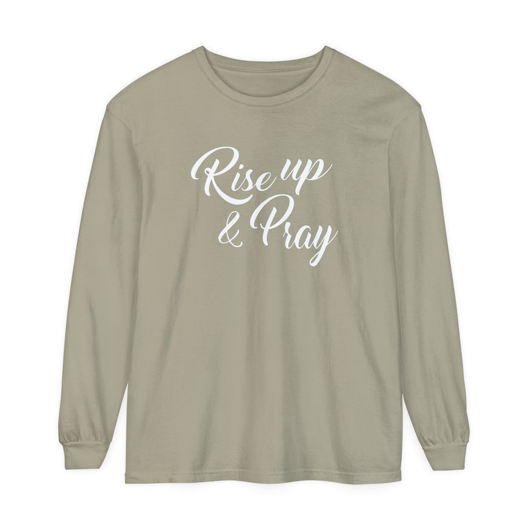 Rise Up and Pray Long Sleeve Shirt Long-sleeve Sandstone S 