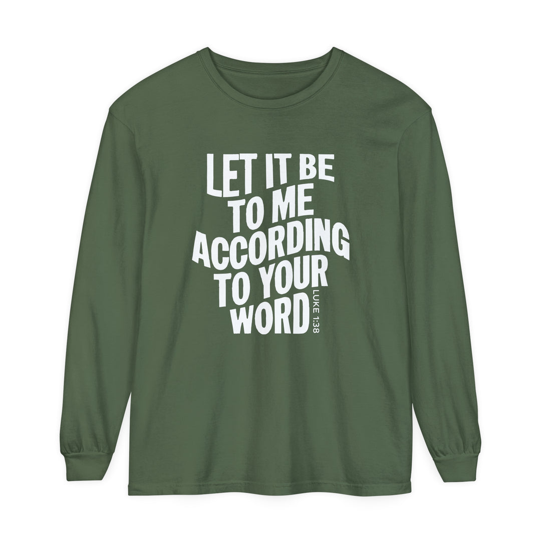 According To Your Word Long Sleeve Shirt Long-sleeve Hemp S 