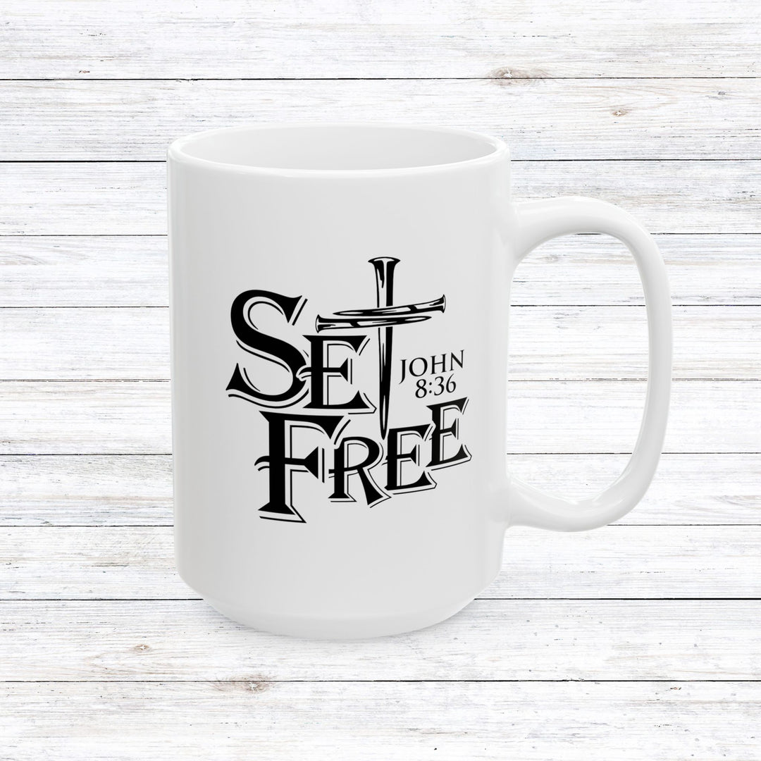 Christian Coffee Mug Set Free Ceramic Mug 15oz  