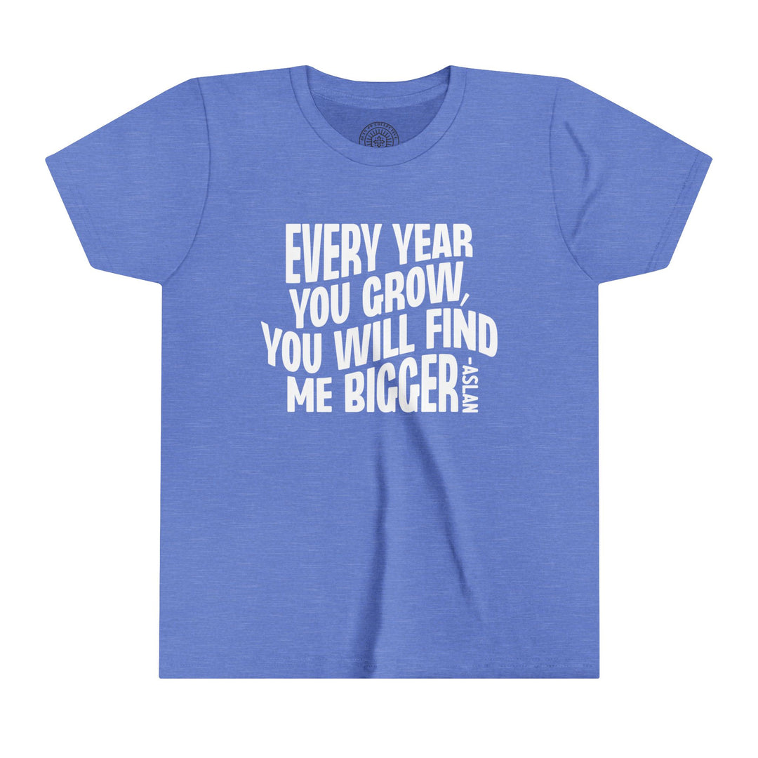 Every Year You Grow Youth T-shirt Kids clothes Heather Columbia Blue S 