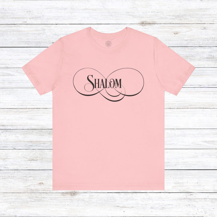 Shalom Script Unisex T-Shirt T-Shirt Pink S 