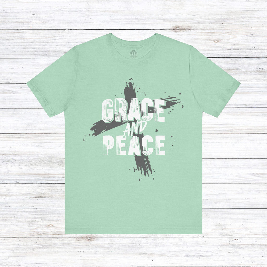 Grace and Peace Unisex T-Shirt T-Shirt Heather Mint M 