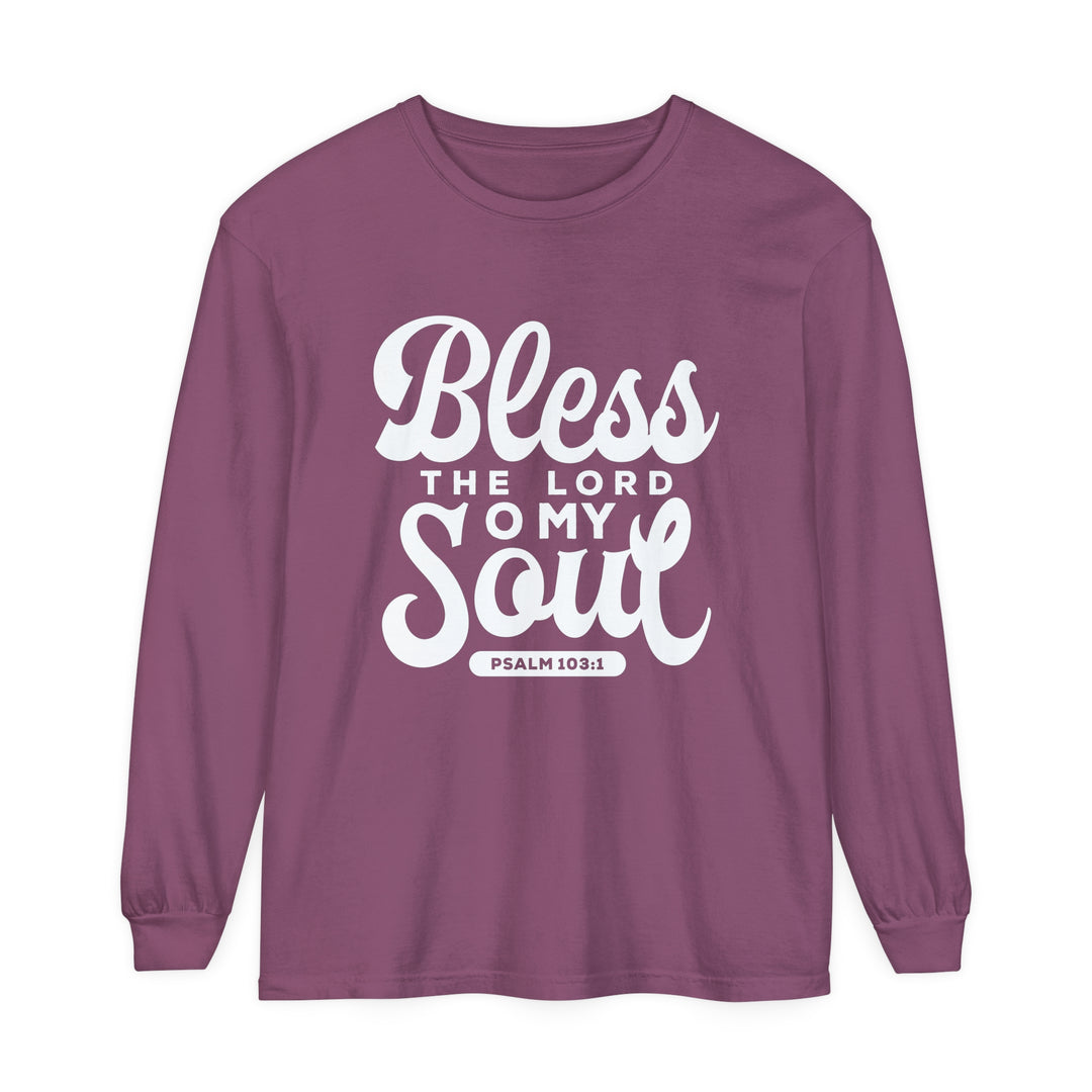 Bless The Lord Long Sleeve Shirt Long-sleeve Berry S 