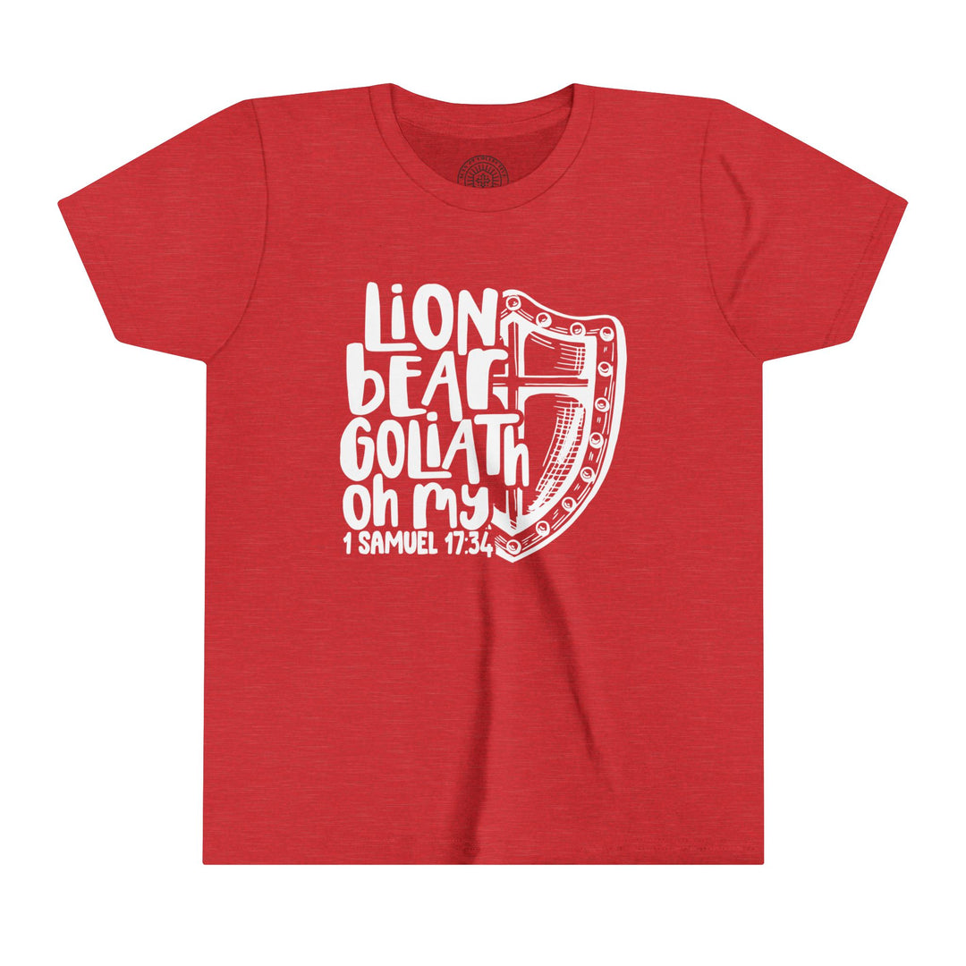 Lion Bear Goliath Oh My Youth T-shirt Kids clothes Heather Red S 