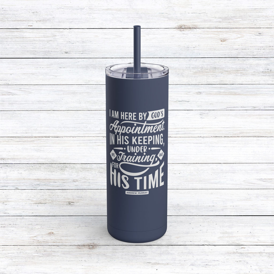 Christian Tumbler His Time Mug Indigo 20oz Matte