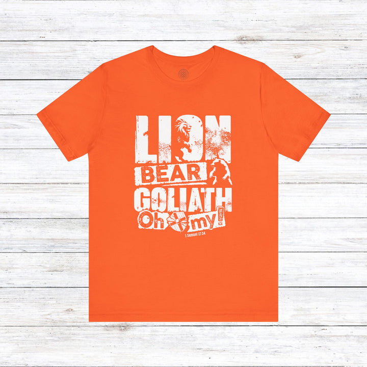 Lion, Bear, Goliath Unisex T-Shirt T-Shirt Orange S 