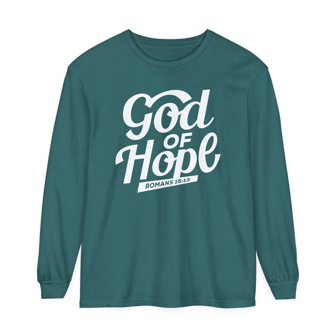 God of Hope Long Sleeve Shirt Long-sleeve Blue Spruce S 