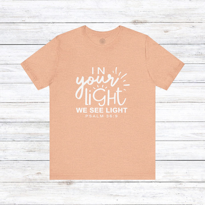 In Your Light Unisex T-Shirt T-Shirt Heather Peach S 