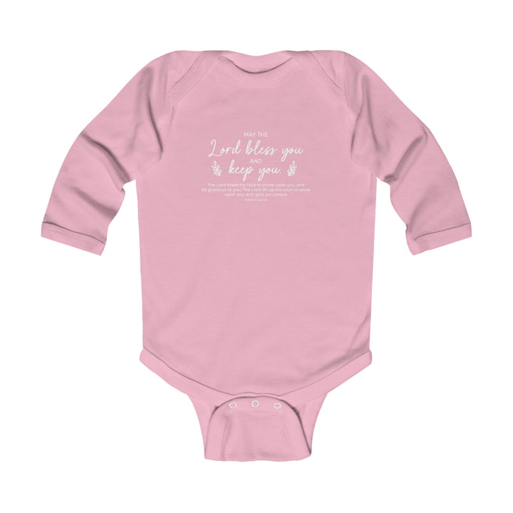 Bless And Keep You Infant Long Sleeve Bodysuit Kids clothes Pink NB (0-3M) 