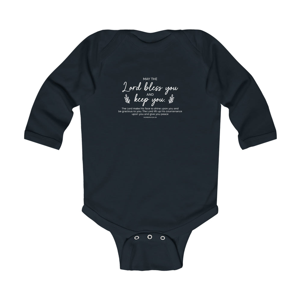 Bless And Keep You Infant Long Sleeve Bodysuit Kids clothes Black NB (0-3M) 