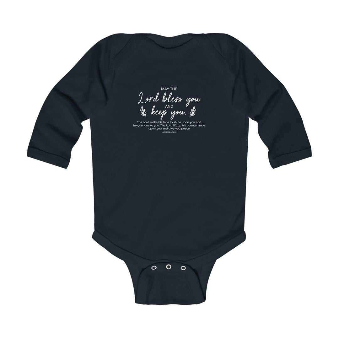 Bless And Keep You Infant Long Sleeve Bodysuit Kids clothes Black NB (0-3M) 