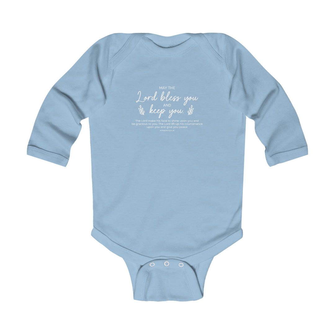 Bless And Keep You Infant Long Sleeve Bodysuit Kids clothes Light Blue NB (0-3M) 