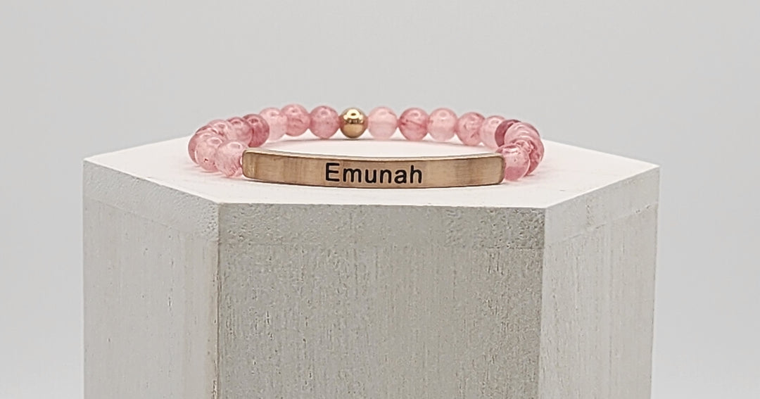 Emunah Faith Earth Stone Scripture Bracelet Scripture Bracelets   