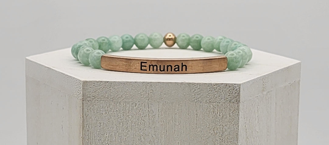 Emunah Faith Earth Stone Scripture Bracelet Scripture Bracelets   