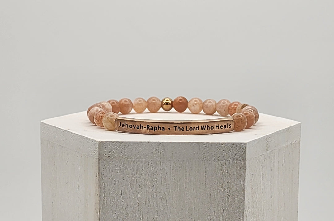 The Lord Who Heals Jehovah-Rapha Earth Stone Scripture Bracelet Scripture Bracelets   