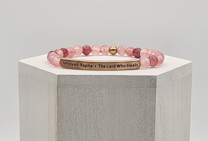 The Lord Who Heals Jehovah-Rapha Earth Stone Scripture Bracelet Scripture Bracelets   