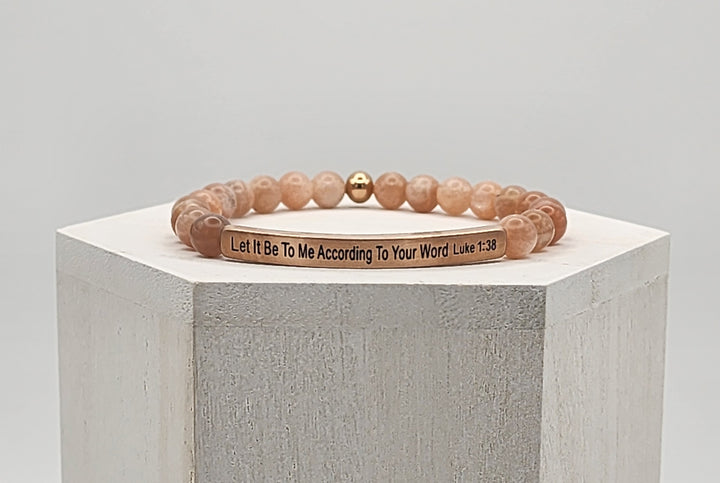 According To Your Word Earth Stone Scripture Bracelet Scripture Bracelets   