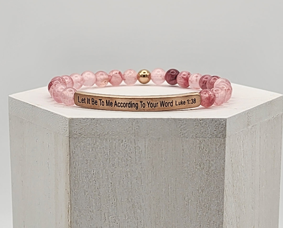 According To Your Word Earth Stone Scripture Bracelet Scripture Bracelets   