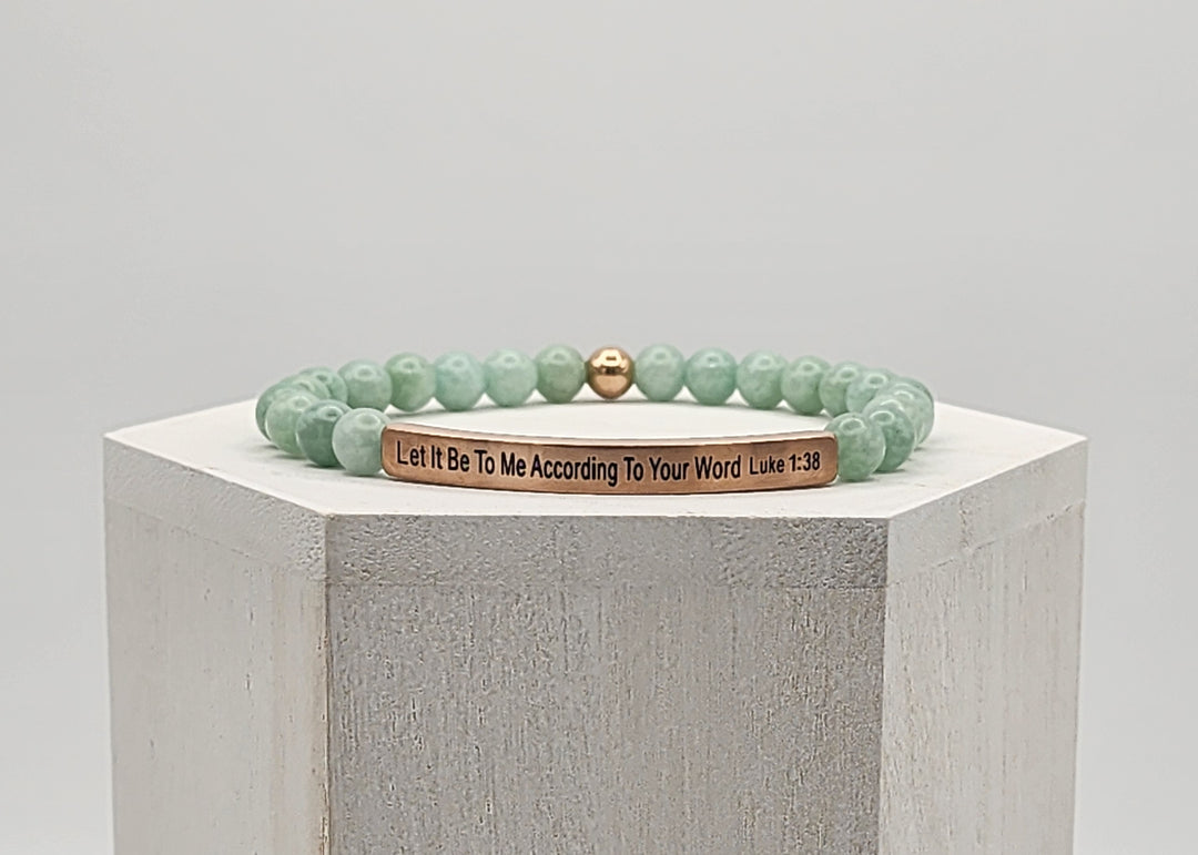 According To Your Word Earth Stone Scripture Bracelet Scripture Bracelets   