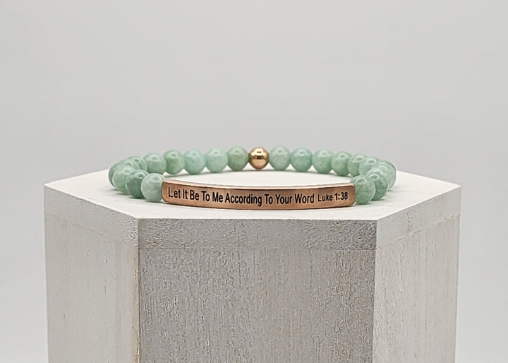 According To Your Word Earth Stone Scripture Bracelet Scripture Bracelets   