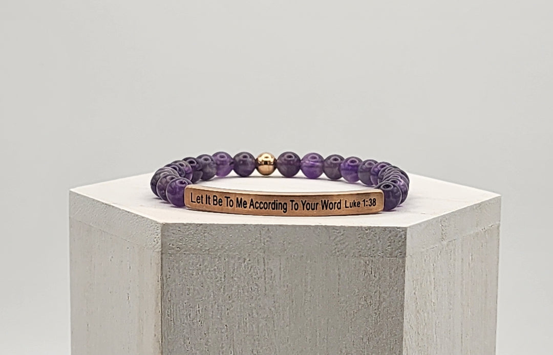 According To Your Word Earth Stone Scripture Bracelet Scripture Bracelets   