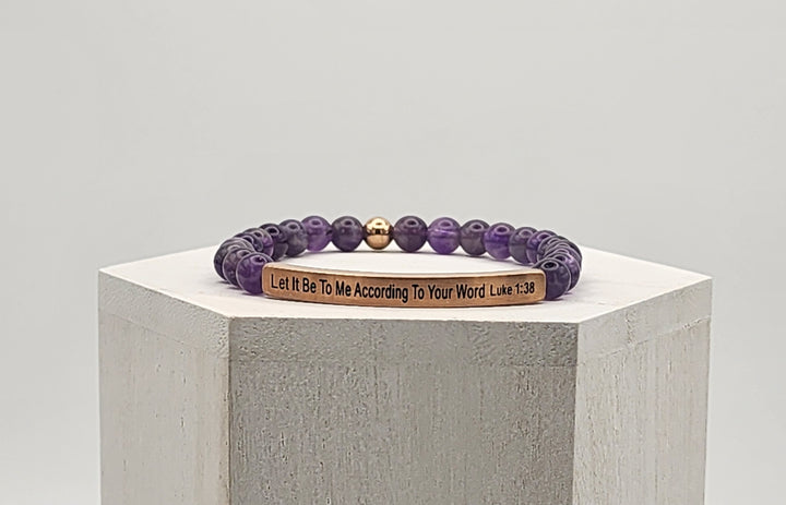 According To Your Word Earth Stone Scripture Bracelet Scripture Bracelets   