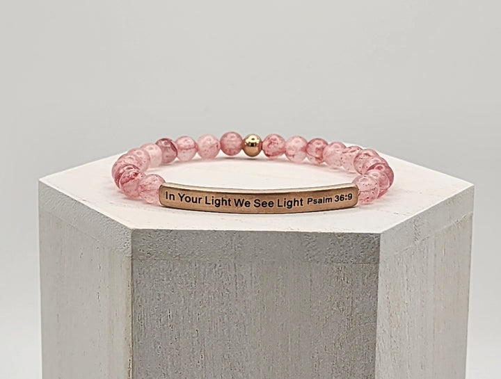 In Your Light Earth Stone Scripture Bracelet Scripture Bracelets   