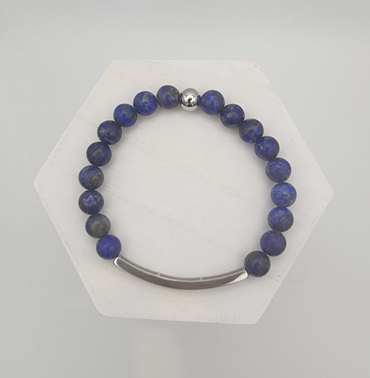 Heart·Soul·Mind·Strength Men's Earth Stone Scripture Bracelet Men's Bracelets   