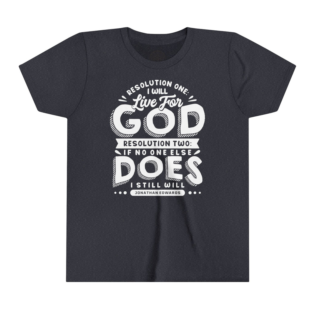 Live For God Youth T-shirt Kids clothes Heather Navy S 