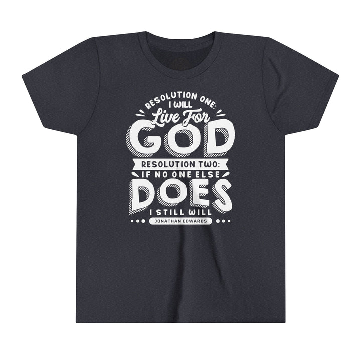 Live For God Youth T-shirt Kids clothes Heather Navy S 